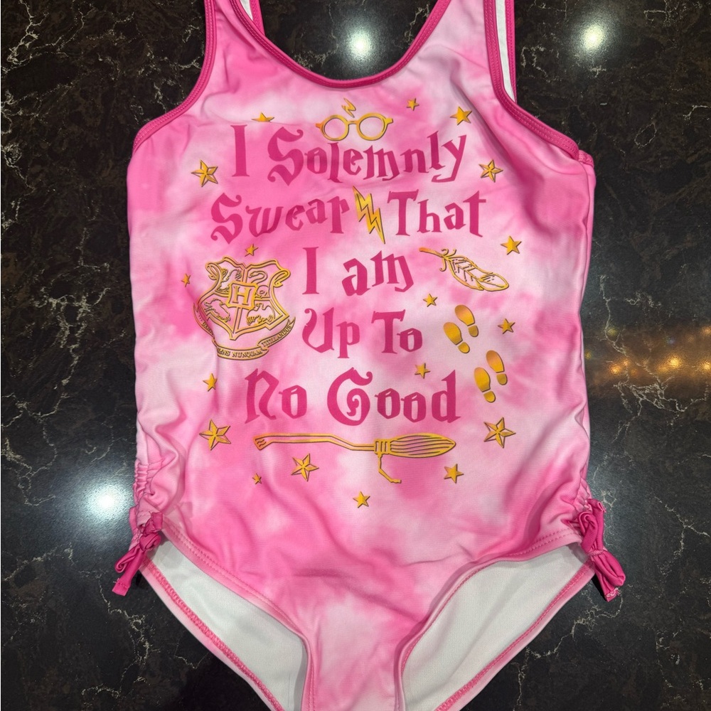 Warner Bros. Pink and White Harry Potter Swimsuit
